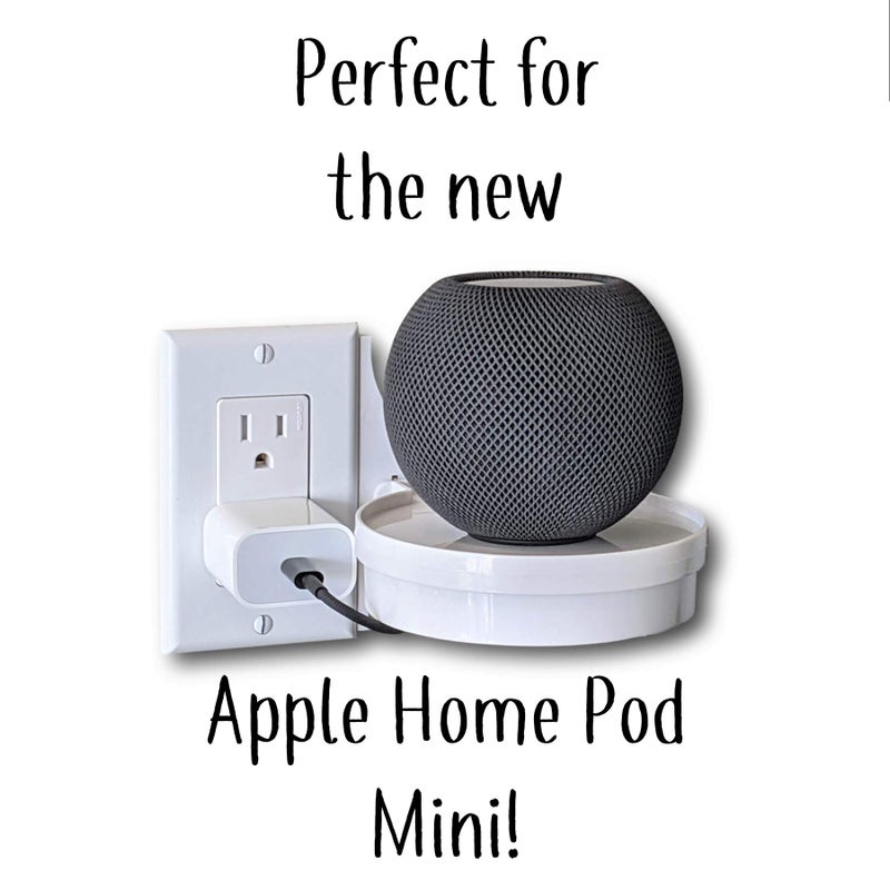 Mount Genie The Easy Outlet Shelf by Mount Genie - Works With All Outlets - 60 Second Install - Hidden Cord Cable Storage - Perfect Google Home Mount, Nest Wifi Mount, for Cameras, Voice Assistants, and More - Image 2